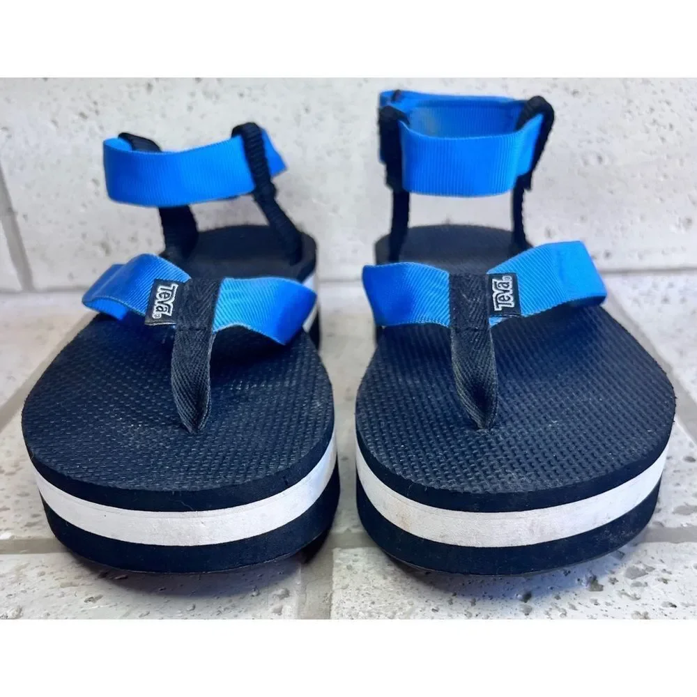 Teva Universal Flatform Sandal Blue Black White Unisex Outdoor Waterproof Size 9